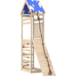 vidaXL Parque infantil de exterior de madera maciza de pino Clearance