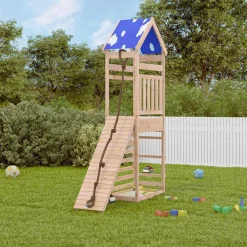 vidaXL Parque infantil de exterior de madera maciza de pino Clearance