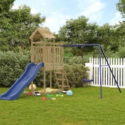 vidaXL Parque infantil de exterior madera de pino impregnada Hot