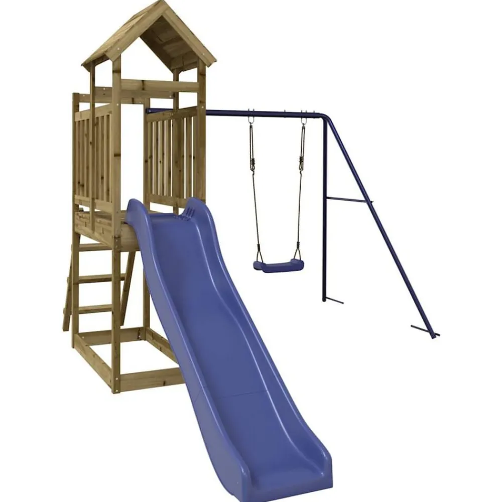 vidaXL Parque infantil de exterior madera de pino impregnada Hot