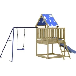 vidaXL Parque infantil de exterior madera de pino impregnada Hot