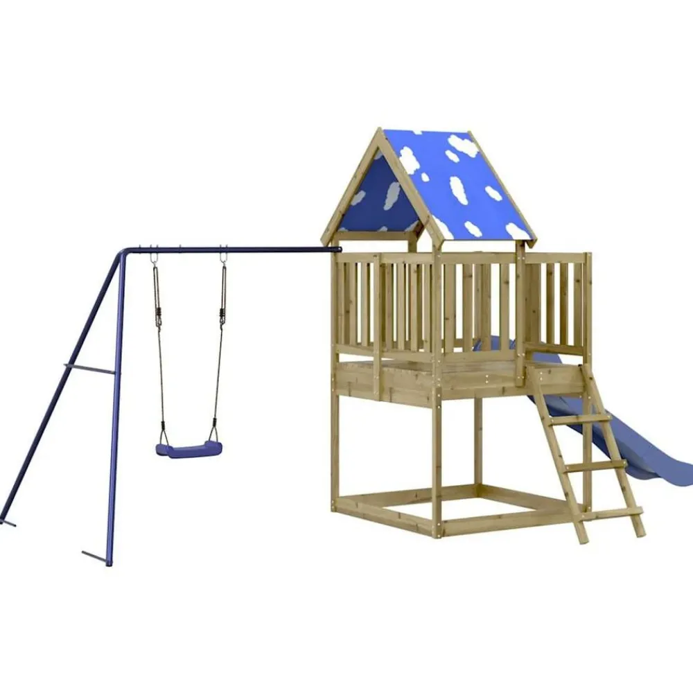 vidaXL Parque infantil de exterior madera de pino impregnada Hot