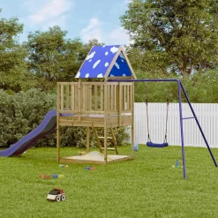 vidaXL Parque infantil de exterior madera de pino impregnada Hot