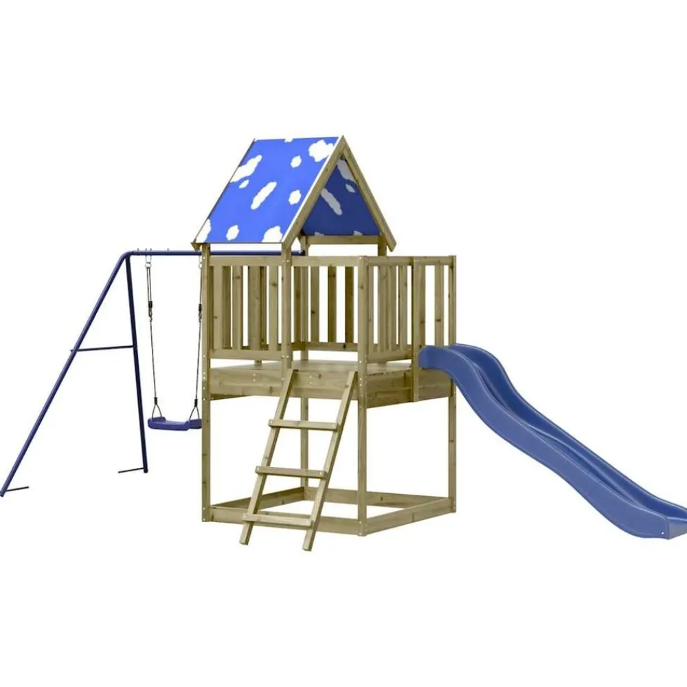 vidaXL Parque infantil de exterior madera de pino impregnada Hot