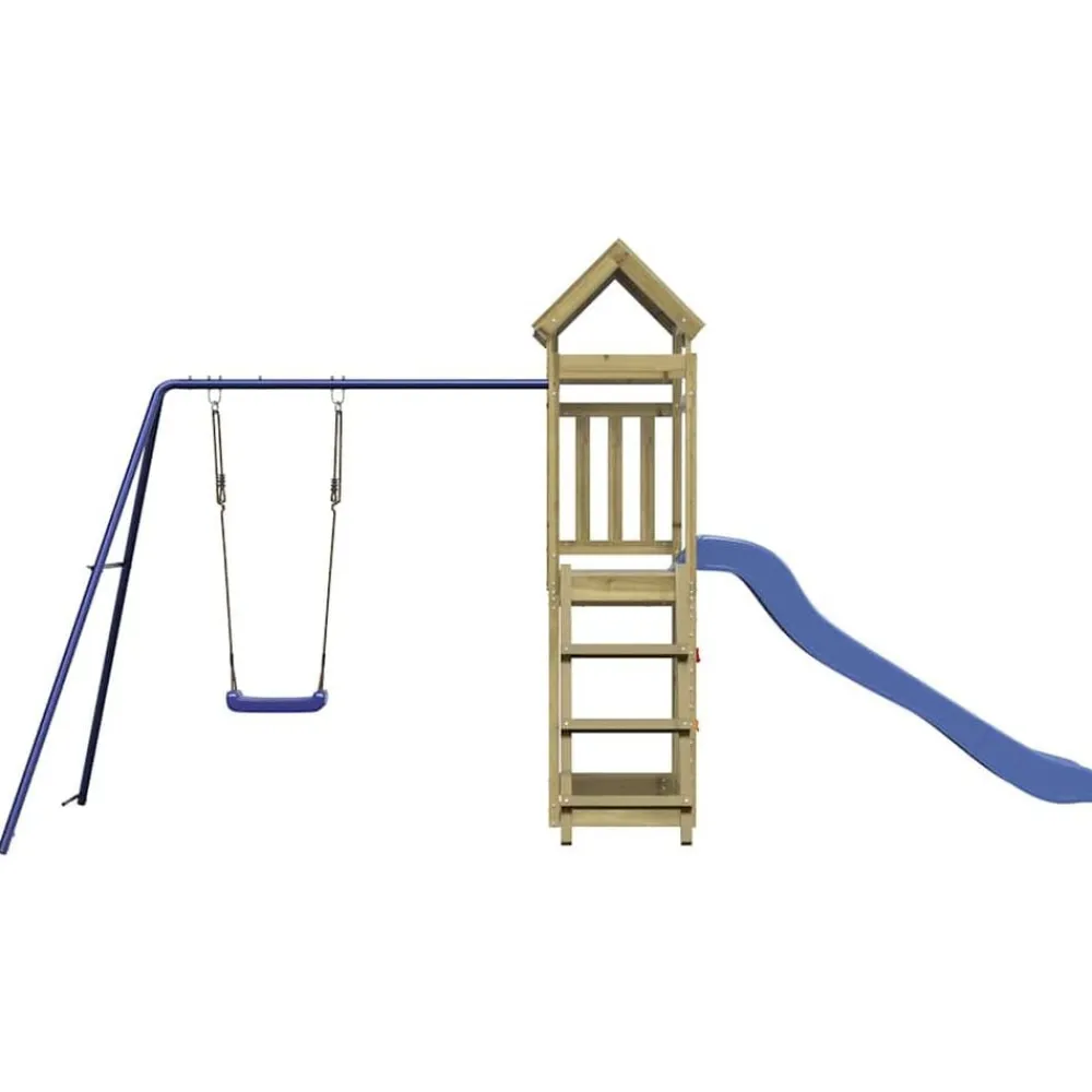 vidaXL Estructuras Para Juegos Al Aire Libre-Parque infantil de exterior madera de pino impregnada