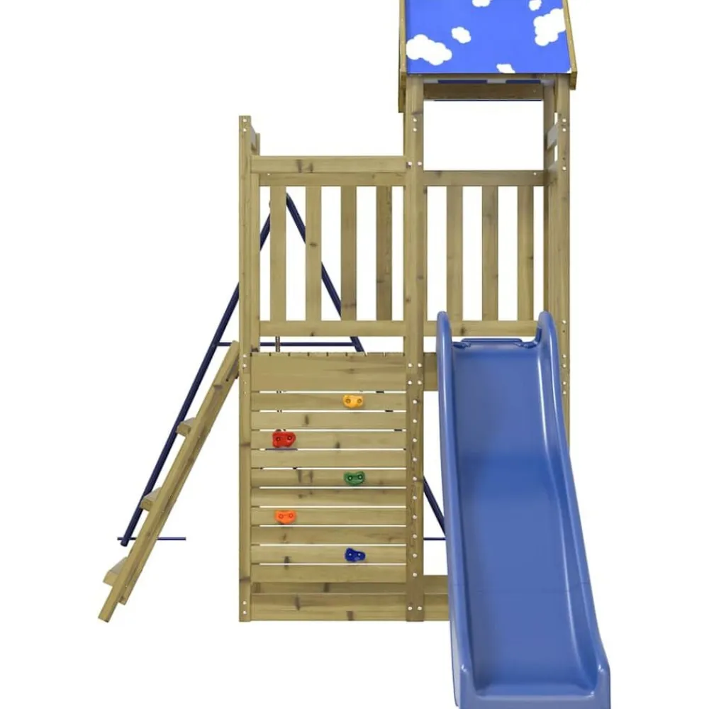 vidaXL Estructuras Para Juegos Al Aire Libre-Parque infantil de exterior madera de pino impregnada