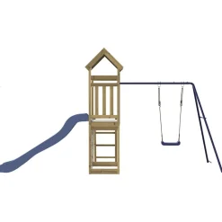 vidaXL Estructuras Para Juegos Al Aire Libre-Parque infantil de exterior madera de pino impregnada