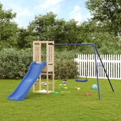 vidaXL Estructuras Para Juegos Al Aire Libre-Parque infantil de exterior madera maciza de pino
