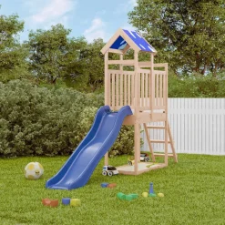 vidaXL Parque infantil de exterior de madera maciza de pino