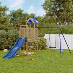 vidaXL Parque infantil de exterior madera de pino impregnada
