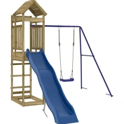 vidaXL Estructuras Para Juegos Al Aire Libre-Parque infantil de exterior madera de pino impregnada