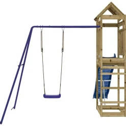 vidaXL Estructuras Para Juegos Al Aire Libre-Parque infantil de exterior madera de pino impregnada