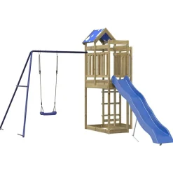 vidaXL Parque infantil de exterior madera de pino impregnada