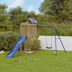 vidaXL Parque infantil de exterior madera de pino impregnada