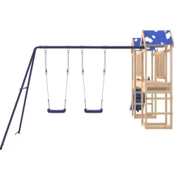 vidaXL Estructuras Para Juegos Al Aire Libre-Parque infantil de exterior de madera maciza de pino