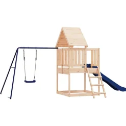 vidaXL Estructuras Para Juegos Al Aire Libre-Parque infantil de exterior madera maciza de pino
