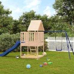 vidaXL Estructuras Para Juegos Al Aire Libre-Parque infantil de exterior madera maciza de pino