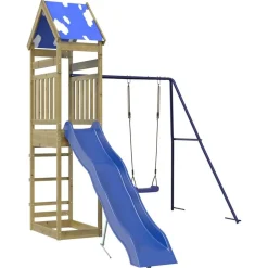 vidaXL Parque infantil de exterior madera de pino impregnada Clearance