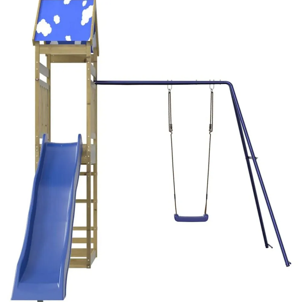 vidaXL Parque infantil de exterior madera de pino impregnada Clearance