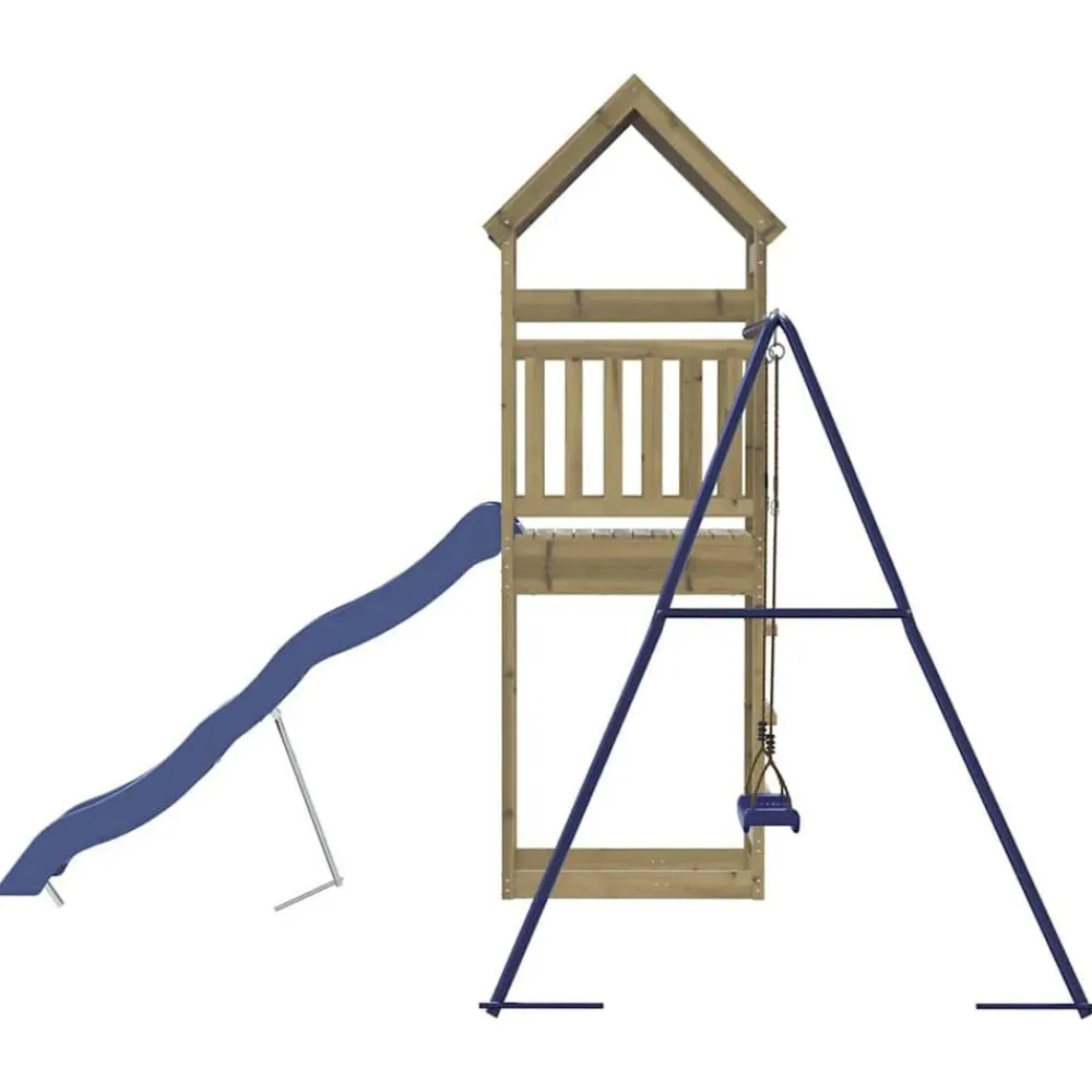 vidaXL Parque infantil de exterior madera de pino impregnada Clearance