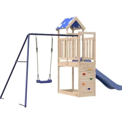 vidaXL Parque infantil de exterior de madera maciza de pino Discount