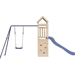 vidaXL Parque infantil de exterior de madera maciza de pino Discount