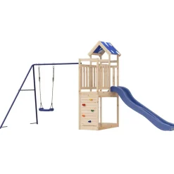 vidaXL Parque infantil de exterior de madera maciza de pino Discount
