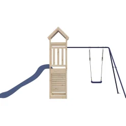 vidaXL Parque infantil de exterior de madera maciza de pino Discount