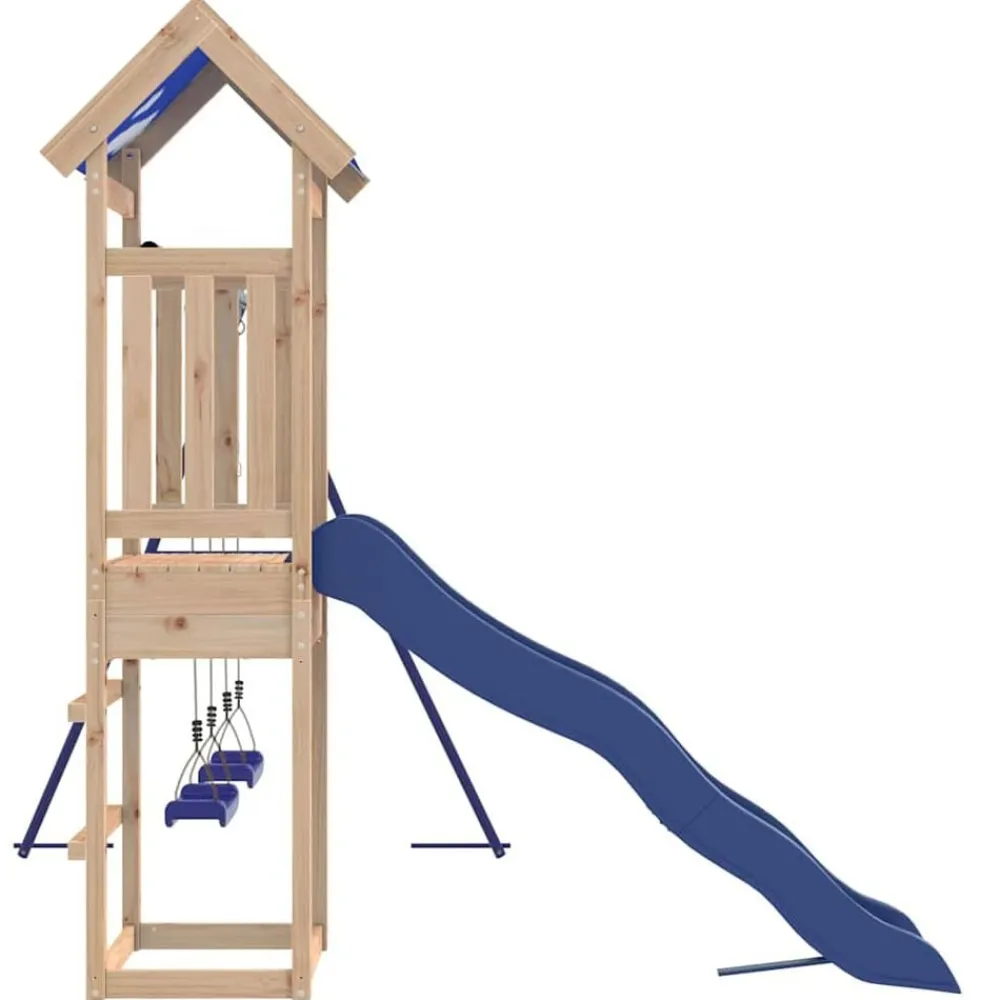 vidaXL Parque infantil de exterior de madera maciza de pino Clearance
