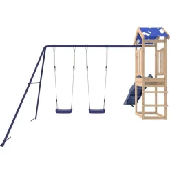 vidaXL Parque infantil de exterior de madera maciza de pino Clearance