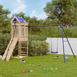 vidaXL Parque infantil de exterior de madera maciza de pino Outlet