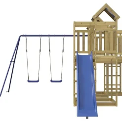 vidaXL Estructuras Para Juegos Al Aire Libre-Parque infantil de exterior madera de pino impregnada