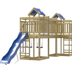 vidaXL Estructuras Para Juegos Al Aire Libre-Parque infantil de exterior madera de pino impregnada
