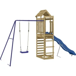 vidaXL Estructuras Para Juegos Al Aire Libre-Parque infantil de exterior madera de pino impregnada