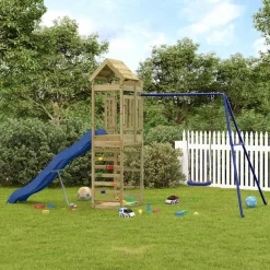 vidaXL Estructuras Para Juegos Al Aire Libre-Parque infantil de exterior madera de pino impregnada