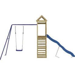 vidaXL Estructuras Para Juegos Al Aire Libre-Parque infantil de exterior madera de pino impregnada