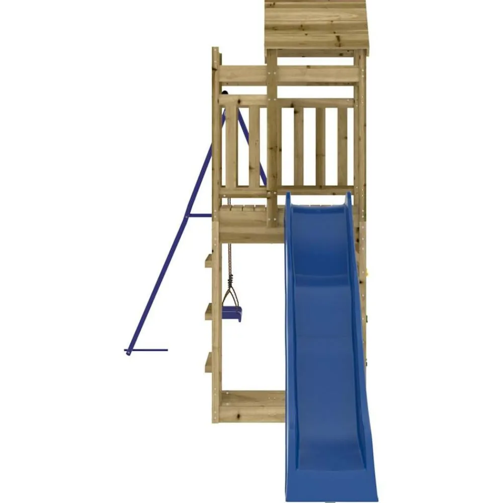 vidaXL Estructuras Para Juegos Al Aire Libre-Parque infantil de exterior madera de pino impregnada