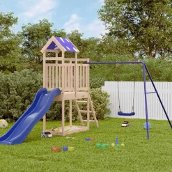 vidaXL Parque infantil de exterior de madera maciza de pino Best