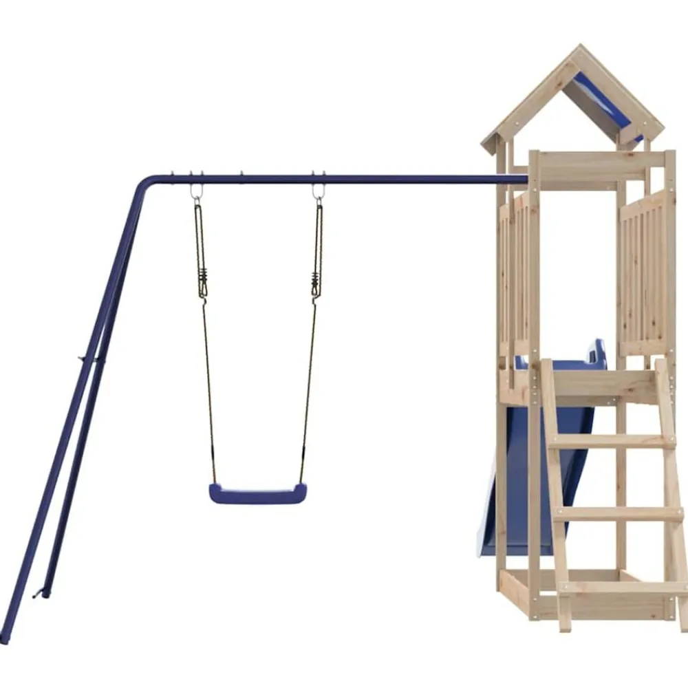 vidaXL Parque infantil de exterior de madera maciza de pino Best