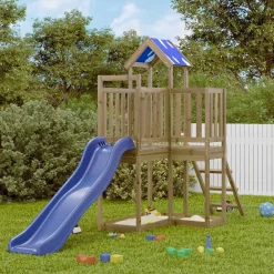 vidaXL Parque infantil de exterior madera de pino impregnada Clearance