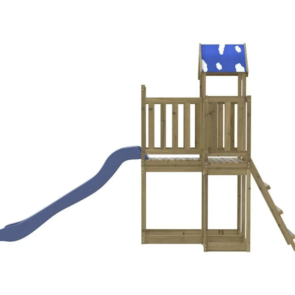 vidaXL Parque infantil de exterior madera de pino impregnada Clearance