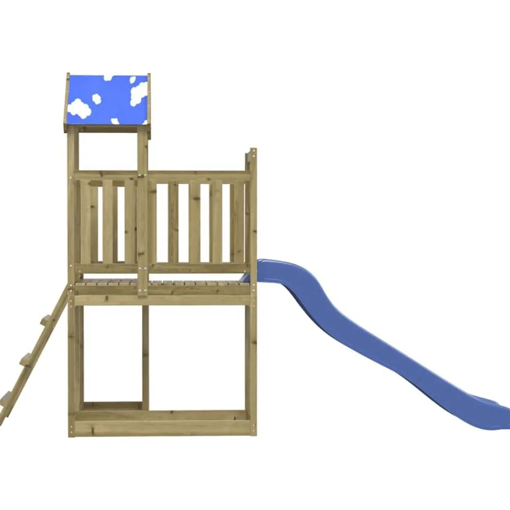 vidaXL Parque infantil de exterior madera de pino impregnada Clearance