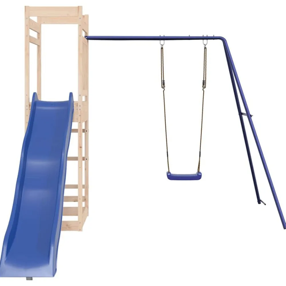 vidaXL Parque infantil de exterior madera maciza de pino