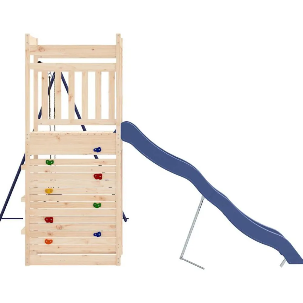 vidaXL Parque infantil de exterior madera maciza de pino