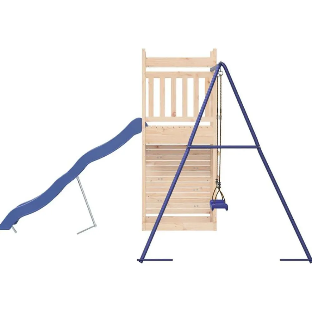 vidaXL Parque infantil de exterior madera maciza de pino