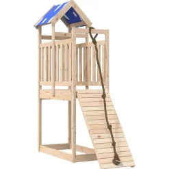 vidaXL Parque infantil de exterior de madera maciza de pino New