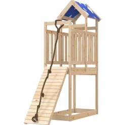 vidaXL Parque infantil de exterior de madera maciza de pino New