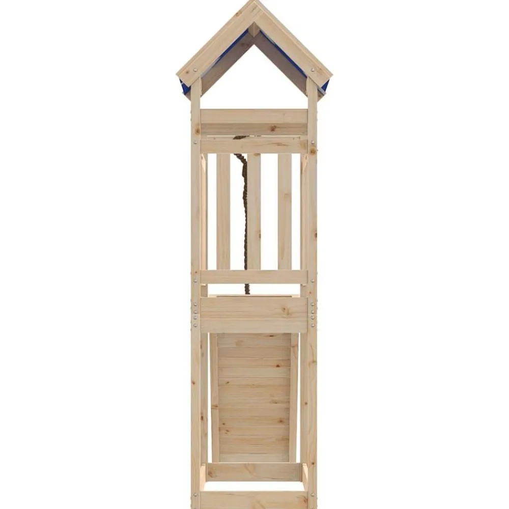 vidaXL Parque infantil de exterior de madera maciza de pino New