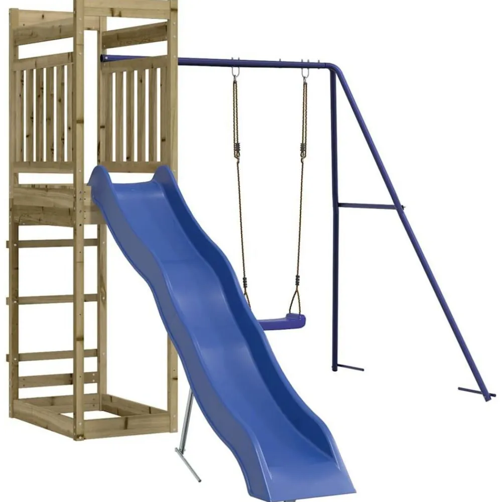 vidaXL Parque infantil de exterior madera de pino impregnada Sale