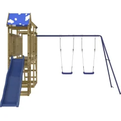vidaXL Estructuras Para Juegos Al Aire Libre-Parque infantil de exterior madera de pino impregnada